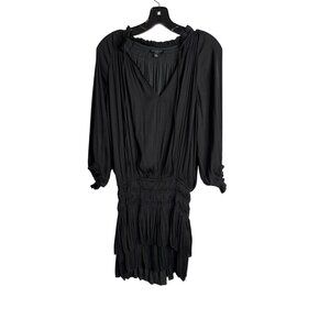 Current Air Anthropologie Women's Black Laurel Pleated Mini Dress Size XS